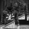 Louis Vuitton Black White Lv Type 645 Hoodie Outfit Fashion Brand Luxury