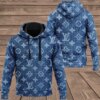 Louis Vuitton Denim Lv Type 638 Hoodie Outfit Fashion Brand Luxury