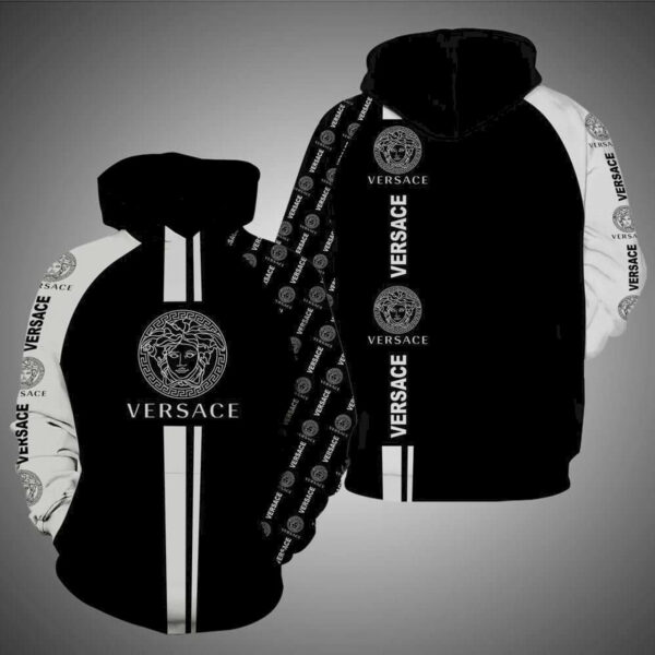 Versace Black Type 596 Hoodie Fashion Brand Luxury Outfit