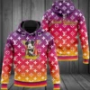 Louis Vuitton Mickey Mouse Colorful Orange Violet Type 589 Luxury Hoodie Fashion Brand Outfit