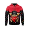 Louis Vuitton Supreme Yoda Red Black Type 579 Hoodie Fashion Brand Outfit Luxury