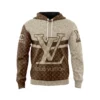 Louis Vuitton Chanel Brown Beige Type 563 Luxury Hoodie Fashion Brand Outfit