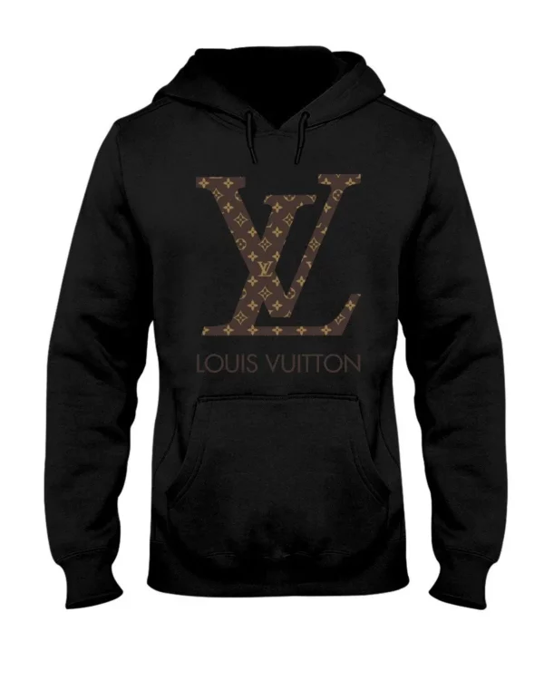 Louis Vuitton Brown Black Type 557 Hoodie Fashion Brand Outfit Luxury