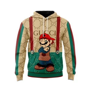 Gucci Mario Beige Green Type 511 Hoodie Fashion Brand Luxury Outfit