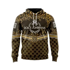 Givenchy Dolce & Gabbana Golden Brown Type 496 Luxury Hoodie Outfit Fashion Brand