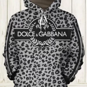 Dolce & Gabbana Black Leopard Type 465 Luxury Hoodie Fashion Brand Outfit