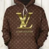 Louis Vuitton Gold Brown Type 452 Hoodie Outfit Luxury Fashion Brand