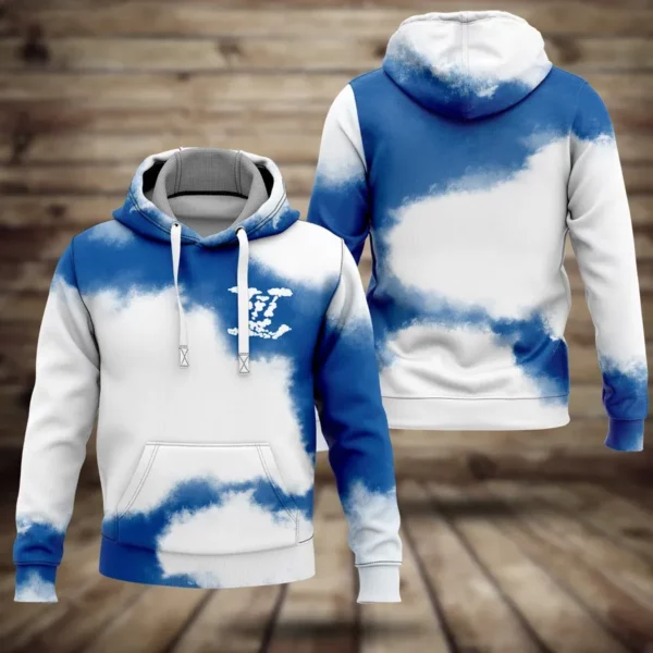 Louis Vuitton Blue White Type 447 Hoodie Outfit Luxury Fashion Brand