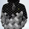 Louis Vuitton Grey Black Type 444 Hoodie Fashion Brand Outfit Luxury