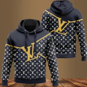 Louis Vuitton Black Yellow Type 433 Hoodie Fashion Brand Outfit Luxury