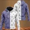 Louis Vuitton Blue White Type 413 Hoodie Fashion Brand Luxury Outfit