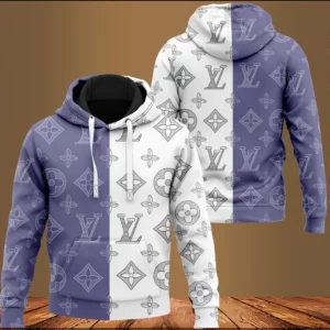 Louis Vuitton Blue White Type 413 Hoodie Fashion Brand Luxury Outfit