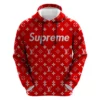 Louis Vuitton Supreme Red Type 402 Hoodie Fashion Brand Outfit Luxury