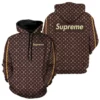 Louis Vuitton Supreme Brown Type 401 Hoodie Fashion Brand Outfit Luxury