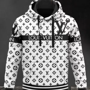 Louis Vuitton White Type 373 Luxury Hoodie Fashion Brand Outfit