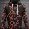 Louis Vuitton Red Type 371 Hoodie Outfit Luxury Fashion Brand