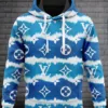 Louis Vuitton Blue Type 357 Hoodie Outfit Fashion Brand Luxury