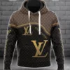 Louis Vuitton Black Brown Type 353 Hoodie Fashion Brand Luxury Outfit