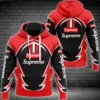 Supreme Red Black Type 328 Luxury Hoodie Outfit Fashion Brand