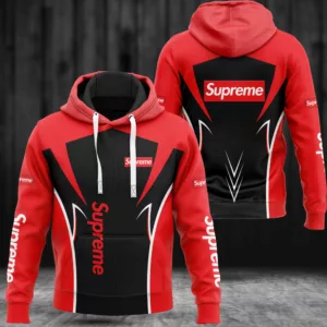 Supreme Red Black Type 317 Hoodie Outfit Luxury Fashion Brand