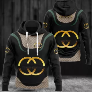 Gucci Black Golden Type 297 Hoodie Outfit Luxury Fashion Brand