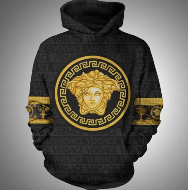 Gianni Versace Gold Black Type 162 Hoodie Outfit Luxury Fashion Brand