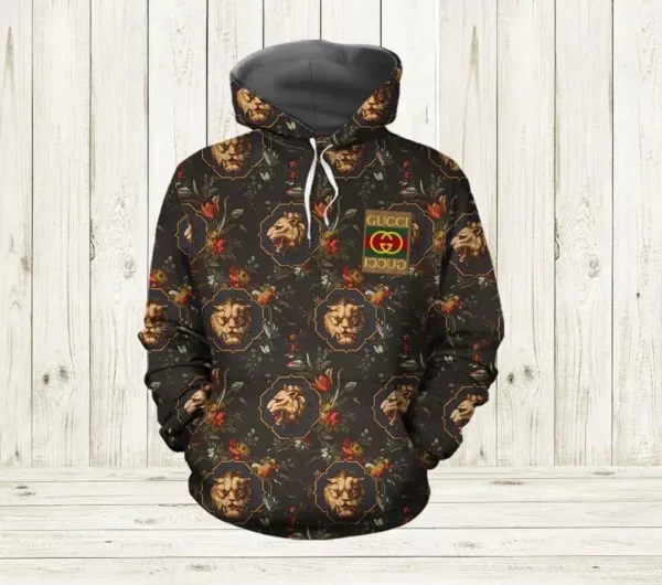 Gucci Lion Type 127 Luxury Hoodie Fashion Brand Outfit