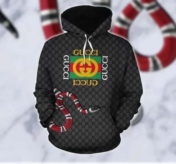 Gucci Black Snake Type 117 Hoodie Fashion Brand Luxury Outfit