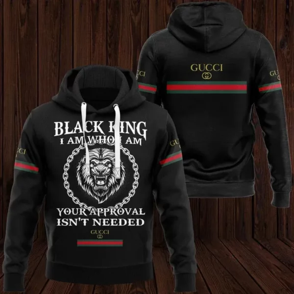 Gucci Black King Type 116 Hoodie Outfit Fashion Brand Luxury