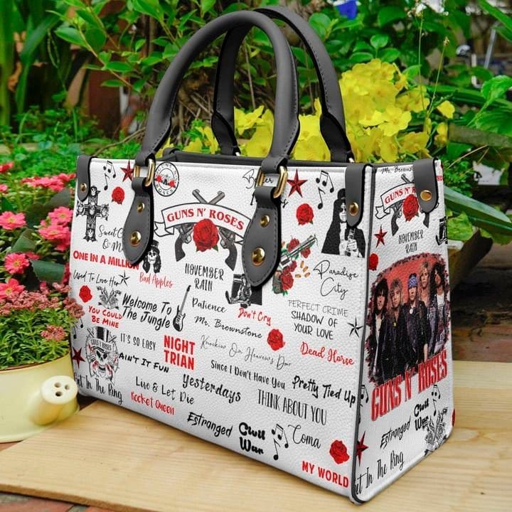 Guns NBag Roses Women Leather Hand Bag