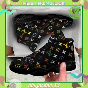 Louis Vuitton Colorful Logo  Air Jordan 13 Luxury Shoes Sneakers Trending Fashion