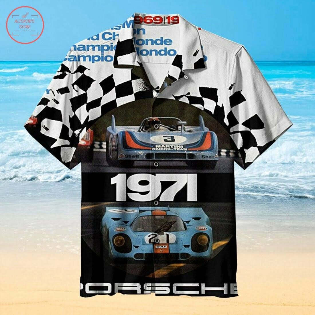 1971 Drag Racing S Hawaiian Shirt Outfit Beach Summer