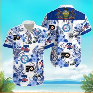 76Ers Phillies Philadelphia Eagles Practical Hawaiian Shirt CT