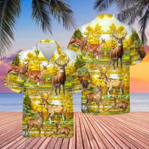 A Beautiful With Deer Hawaiian Shirt