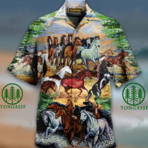 A Herd Of Wild Horses Hawaiian Shirt