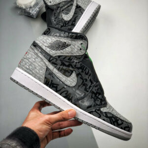 Air Jordan 1 High OG Rebellionaire Black White-Particle Grey For Sale