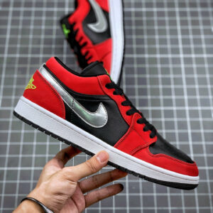 Air Jordan 1 Low Black Green Pulse-Gym Red-White For Sale