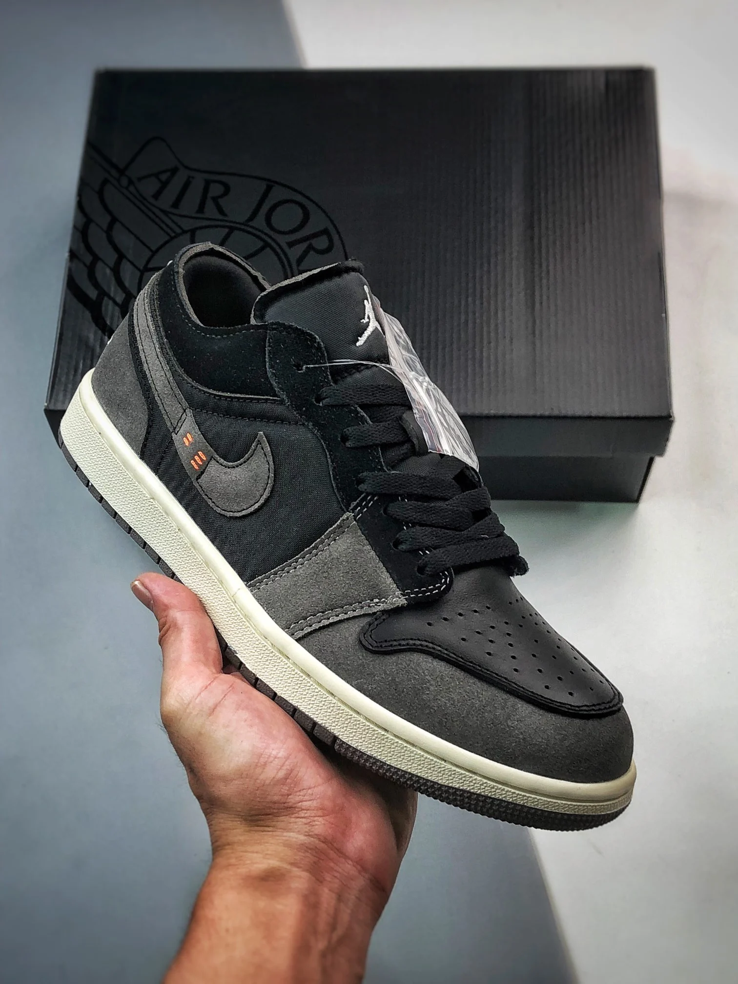 Air Jordan 1 Low Inside Out Black Grey DN1635-001 For Sale