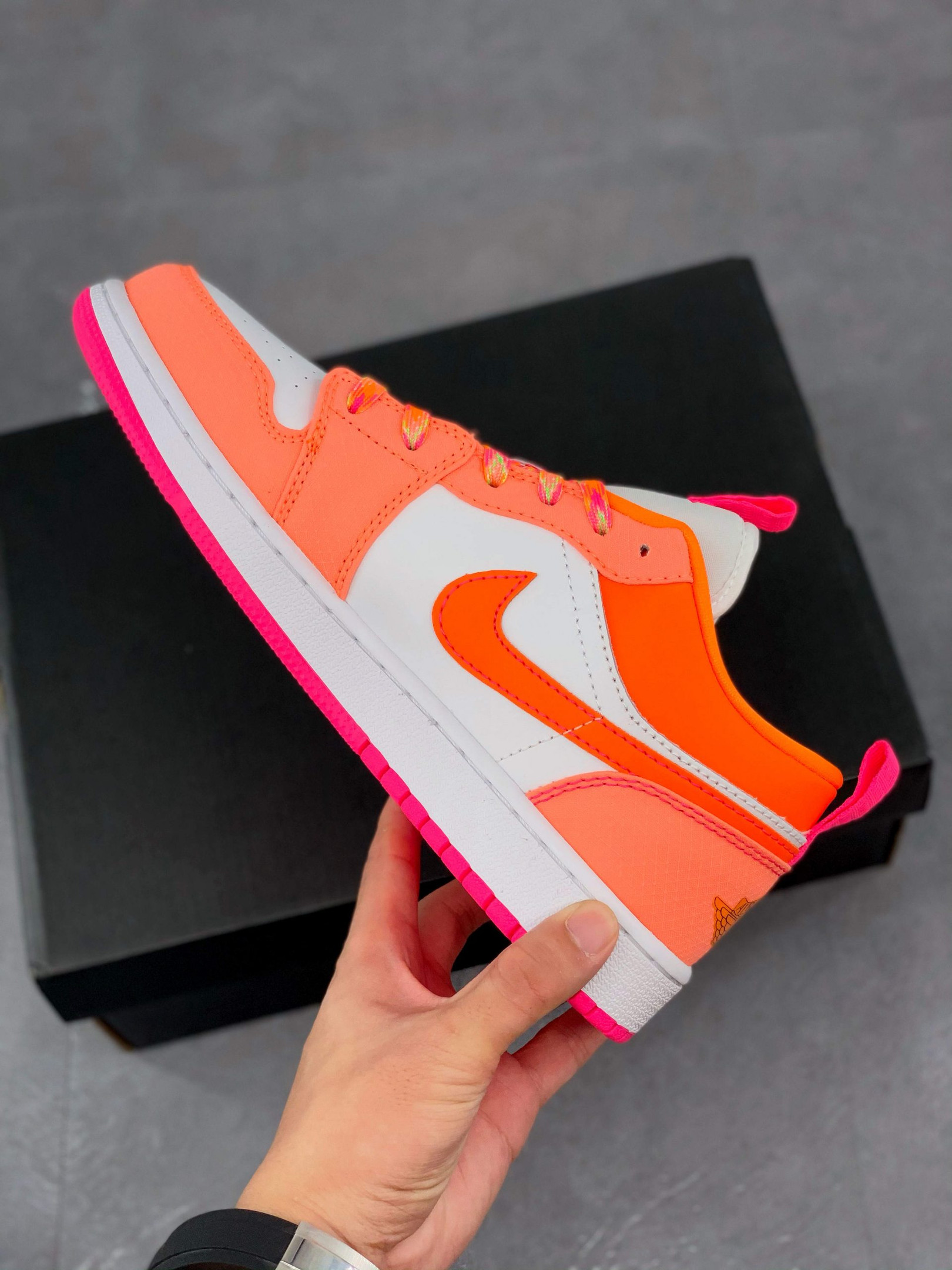 Air Jordan 1 Low Utility GS Pink White For Sale