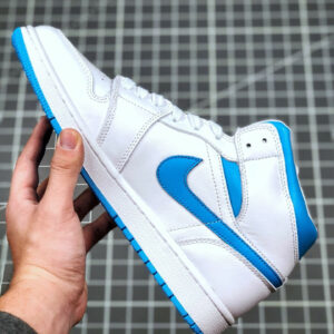 Air Jordan 1 Mid UNC White Light Blue BQ6472-114 On Sale