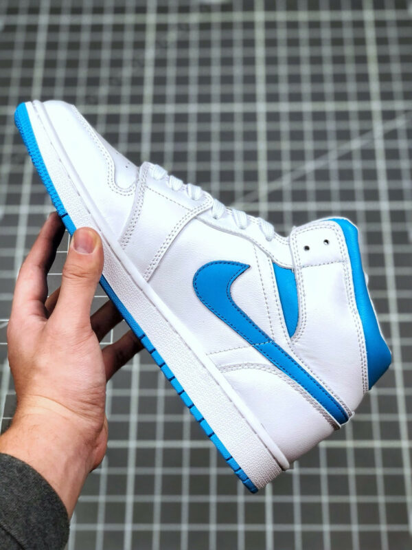 Air Jordan 1 Mid UNC White Light Blue BQ6472-114 On Sale