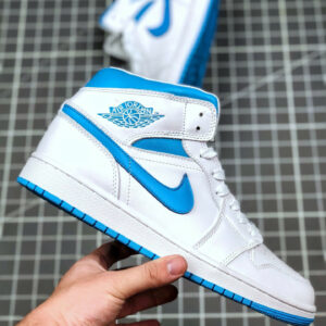 Air Jordan 1 Mid UNC White Light Blue BQ6472-114 On Sale