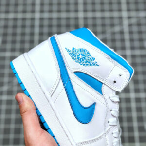 Air Jordan 1 Mid UNC White Light Blue BQ6472-114 On Sale