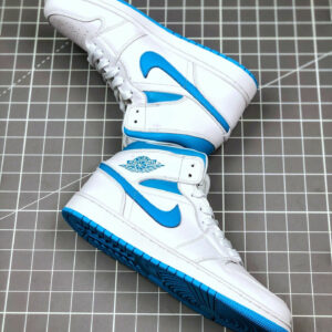 Air Jordan 1 Mid UNC White Light Blue BQ6472-114 On Sale