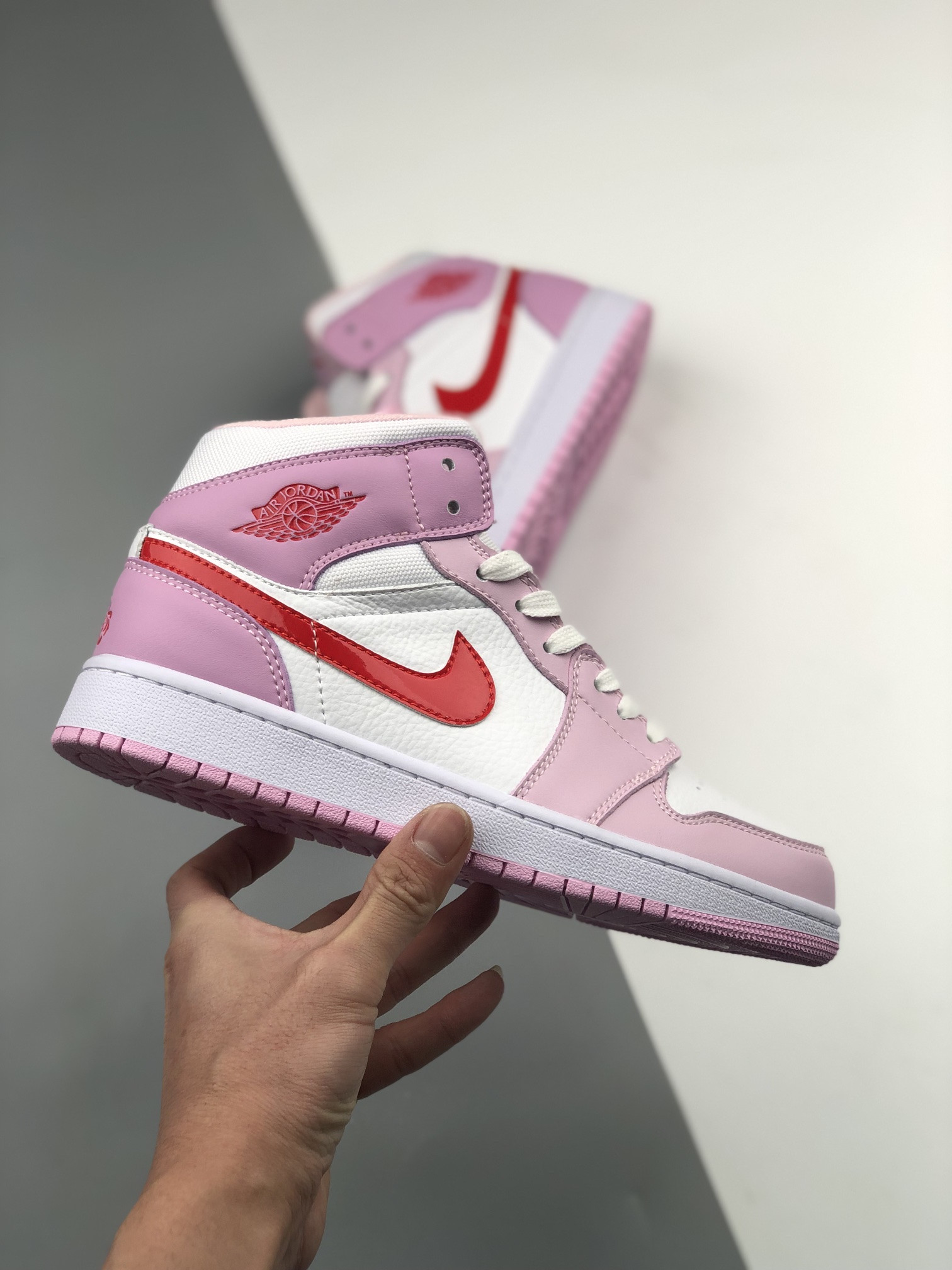 Air Jordan 1 Mid Valentines Day White Pink DR0174-500 For Sale