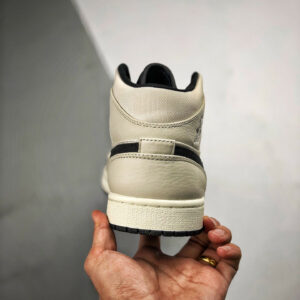 Air Jordan 1 Mid Light Bone Cone-Black-Sail On Sale