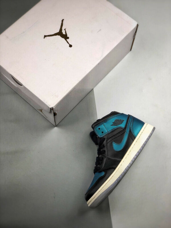 Air Jordan 1 Mid Metallic Turquoise Black BQ6472-009 On Sale