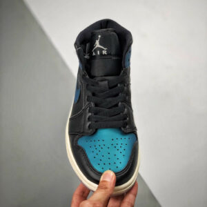 Air Jordan 1 Mid Metallic Turquoise Black BQ6472-009 On Sale