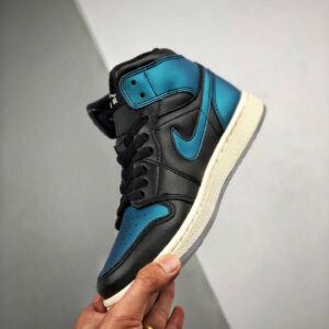 Air Jordan 1 Mid Metallic Turquoise Black BQ6472-009 On Sale