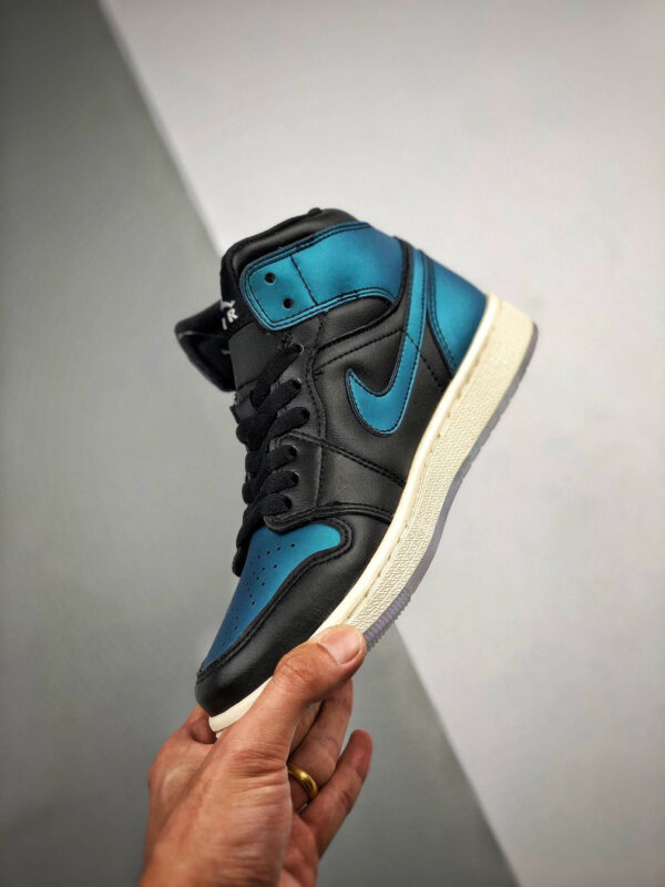 Air Jordan 1 Mid Metallic Turquoise Black BQ6472-009 On Sale